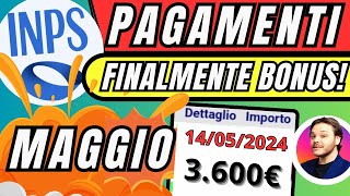 INPS PAGAMENTI🔴FINALMENTE BONUS MAGGIO✅Nuove date AUU NASPI 100€ [upl. by Eninahs]