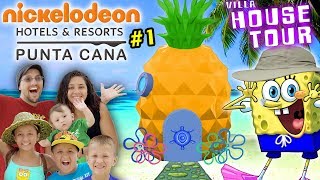 SPONGEBOB HOUSE TOUR in REAL LIFE Nickelodeon Suites Resort Pineapple Villa w FV Family [upl. by Atisusej]