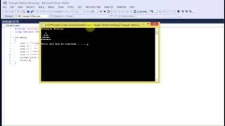 Triangle Pattern C Code Visual Studio [upl. by Aisela861]