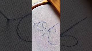 Couching Stitch embroidery shorts viralvideo viral shortsfeed alphabetembroidery couching [upl. by Sinnod]