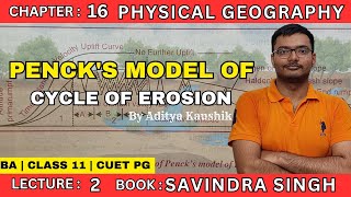 Pencks Model of Cycle of Erosion  Physical Geography [upl. by Hsihsa]