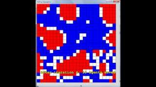 Animation of Thomas Shellings Segregation model [upl. by Geordie940]