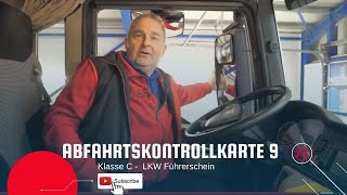 Abfahrtskontrolle Karte 9 Klasse C  LKW Führerschein  Fahrschule Strothmann [upl. by Etnoled]