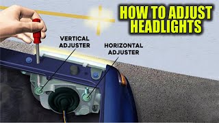 How to Adjust Align and Aim Car Headlights at Home  Headlight Adjustment [upl. by Nashom]