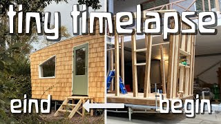 6 min tiny house timelapse • houtskeletbouw • timelapse • buiten familie [upl. by Moser]