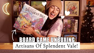 Artisans Of Splendent Vale  BOARD GAME UNBOXING [upl. by Lowrie]