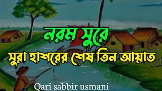 নরম সুরে সুরা হাশরের শেষ তিন আয়াত sura hasorer ses tin ayat surah hasor qari sabbir usmani [upl. by Aelrac]