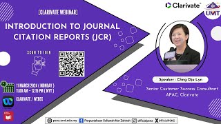 Clarivate Webinar – Introduction to Journal Citation Reports [upl. by Kensell19]