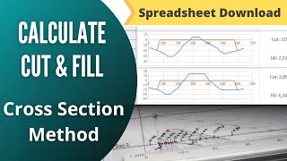 Calculate Earthworks Cut amp Fill with a Spreadsheet  The Cross Section Method [upl. by Lerej]