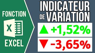 EXCEL  INDICATEUR DE VARIATION EN POURCENTAGE Mise en forme automatique selon lévolution [upl. by Eylk977]