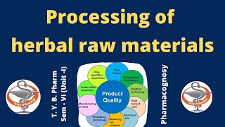 Processing of herbal raw materials Pharmacognosy [upl. by Llehsram]