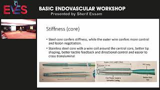 Vascular online training EVES basic endovascular workshop Prof sherif exxam on guidewires [upl. by Nimajnab611]