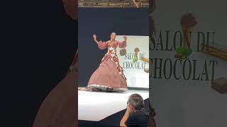 4ème Robe en chocolat salon du chocolat Paris 2023 [upl. by Adnorrehs]