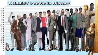 TALLEST People in the History  Height Comparison [upl. by Dorrej278]