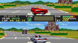 OutRunners SEGA Genesis Right Route Gameplay [upl. by Naelopan]