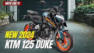 The New 2024 KTM 125 DUKE Launched  MOTOCAR TV [upl. by Gillett749]