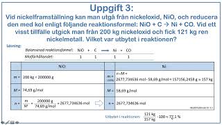 Kemiska beräkningar Utbyte överskott och begränsande reaktanter [upl. by Armyn33]