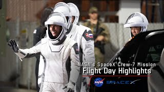 NASA’s SpaceX Crew7 Flight Day 1 Highlights [upl. by Uolymme]