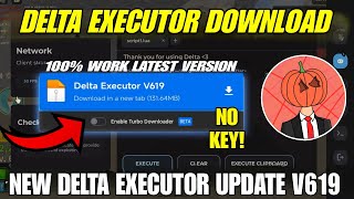 Delta Executor Mobile New Update V619  Delta Atualizado  Delta Download Mediafire [upl. by Ailuy379]