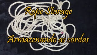 Shibari Básico  Armazenagem de Cordas Rope storage [upl. by Nauqas323]