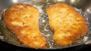 How to Pan Fry Breaded Chicken [upl. by Eniksre]