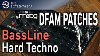 Hard Techno Bass Line  MOOG DFAM Patches [upl. by Abisia]