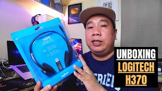 LOGITECH H370 USB HEADSET WITH NOISE CANCELLING MIC  UNBOXING AND SET UP [upl. by Anilatac]