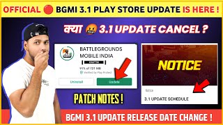 BGMI NOTICE 🔴 Bgmi 31 Play Store Update  Bgmi New Update  Bgmi 31 Update Release Date [upl. by Myrtice]