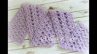 How to Crochet Easy Lace Scarf with Puff Stitches Crochet Video Tutorial and Free Pattern [upl. by Laehcor]