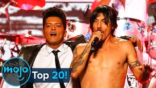 Top 20 Super Bowl Halftime Shows [upl. by Atteuqnas]