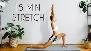 15 MIN FULL BODY STRETCH amp COOL DOWN ROUTINE [upl. by Kinnard930]