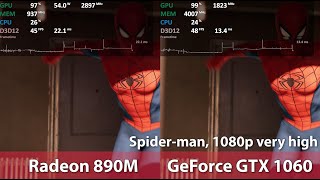 AMD Radeon 890M Ryzen AI 9 HX 370 vs Nvidia GeForce GTX 1060 6GB Comparison in 9 Games 1080p [upl. by Villiers254]