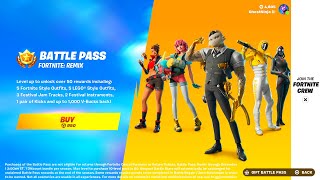 NEW FORTNITE CHAPTER 2 REMIX NEW BATTLE PASS SKINS MAP amp MORE Fortnite LIVE Gameplay [upl. by Eened]