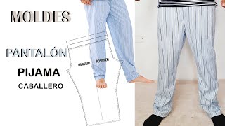 DIY PANTALON PIJAMA HOMBRE  MOLDES GRATIS [upl. by Heppman]