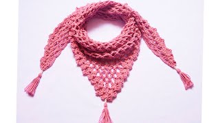 🌈Como Tejer un Chal Chalina Cuello a Crochet😍 PASO A PASO para mujer👩 [upl. by Alethea349]