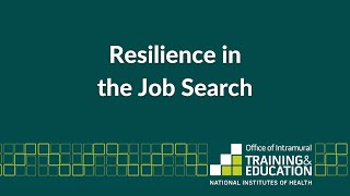 Resilience in the Job Search [upl. by Migeon331]