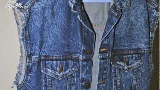 DIY Turn your denim jacket into a denim vest and fray it [upl. by Gnagflow]