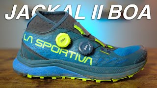 La Sportiva Jackal II BOA Review  Mountain Running Shoe [upl. by Tamberg]