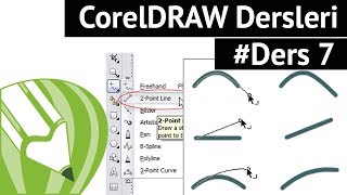 Corel Draw ile Grafik Tasarım  Düz Çizgi Aracının Kullanımı Ders7 [upl. by Anaher]