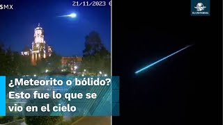 Así iluminó el cielo por un quotmeteoritoquot captan momento exacto [upl. by Akemyt]