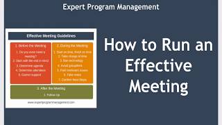 How to Run an Effective Meeting [upl. by Amalbena]