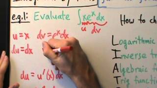 Calculus II  Integration by Parts  How to do it LIATE and Example 1 Indefinite [upl. by Auj]