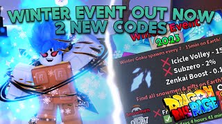 WINTER EVENT OUT NOW  2 NEW CODES  Roblox Dragon Ball Rage Update [upl. by Nosneb811]