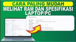 Cara Melihat Ram Di Laptop dan Pc Windows 10 dan 11  Cek Kapasitas RAM LapptopPC [upl. by Aynna]