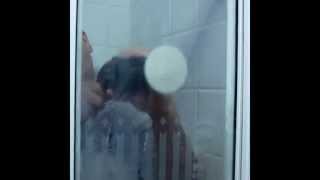 How to remove limescale and hard water deposits from an acrylic shower screen [upl. by Oyek]