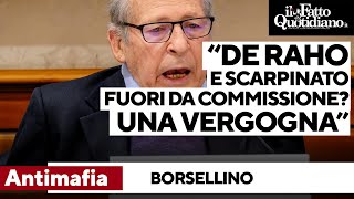 Borsellino quotScarpinato e De Raho fuori dalla commissione antimafia Una vergognaquot [upl. by Malaspina]