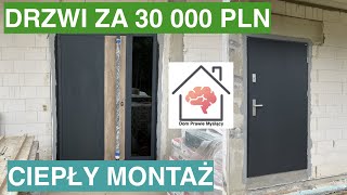 Drzwi zamontowane w warstwie ocieplenia Ciepły montaż drzwi wejściowych Koszt drzwi wejściowych [upl. by Annadroj]