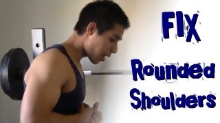 2 Exercises to Fix Rounded Shoulders [upl. by Anthia]