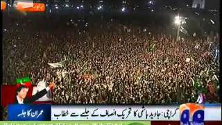 Imran Khan Speech In PTI Karachi Jalsa 25 December 2011flv [upl. by Cowan830]