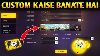 CUSTOM KAISE BANATE HAIN FREE FIRE MEIN  FREE FIRE CUSTOM KAISE BANATE HAIN  CUSTOM FREE FIRE [upl. by Hereld361]